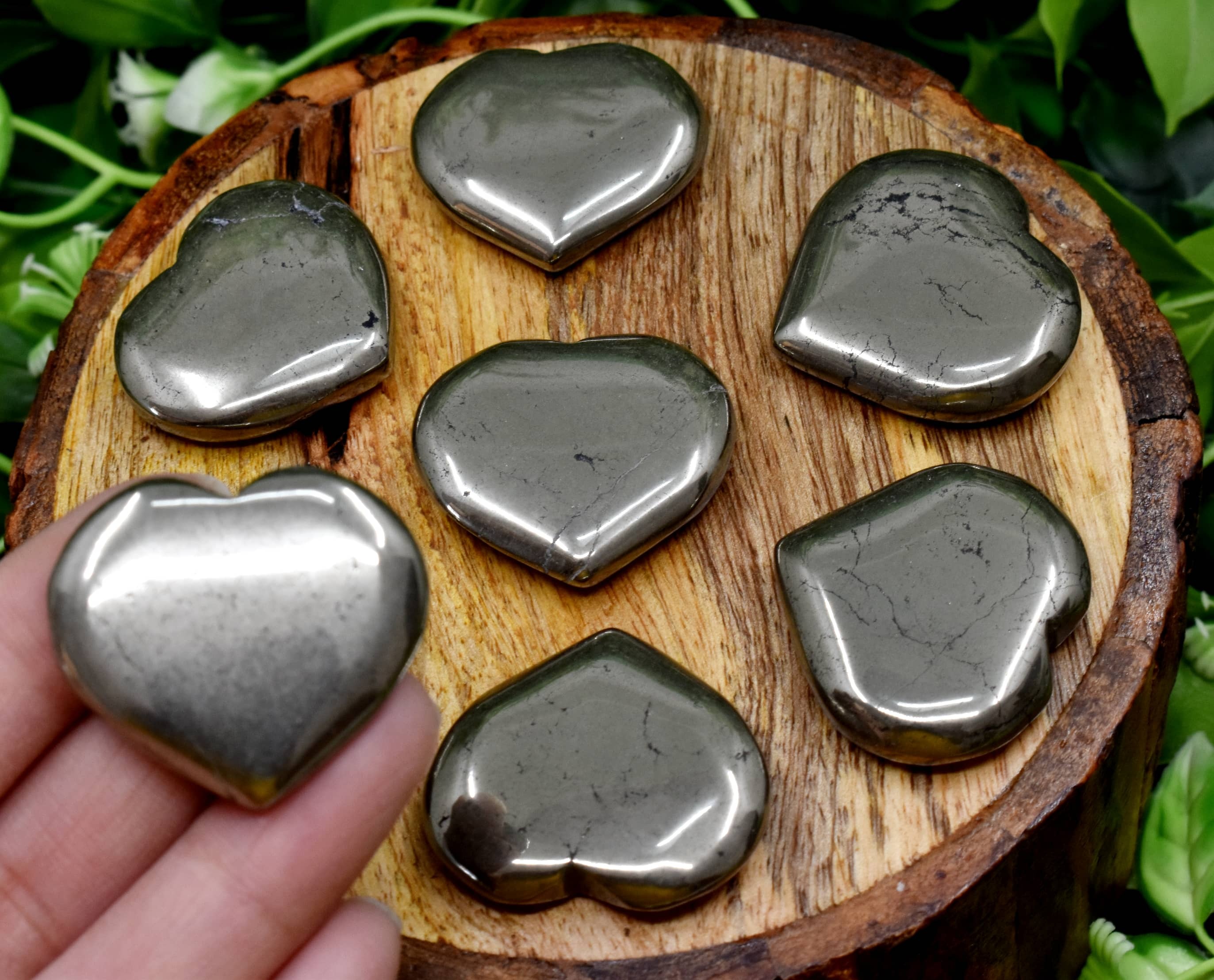 Pyrite Puffy Mini Hearts Crystal Hearts