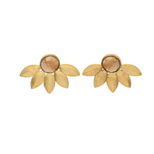 Golden flower hydro stud earring