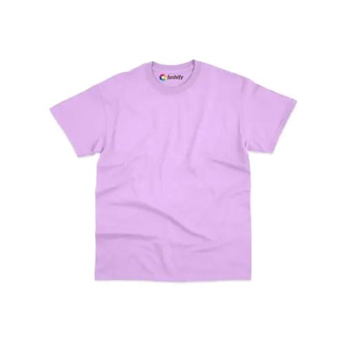 Cotton Mens Round Neck Purple T-Shirt