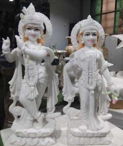 Pure Markrana Marble Radha Krishan Statue