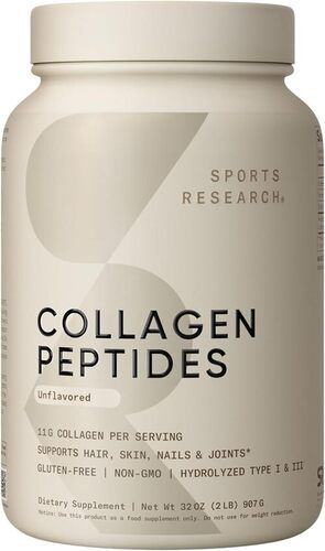 Sports Research Collagen Peptides  Hydrolyzed  Powder