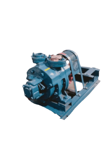 Single Stage Liquid Ring Vacuum Pump - Cast Iron with Electric Power, Blue Finish | Flow Rate 49 mÂ³/hr. to 1080 mÂ³/hr., Max Suction 710 mm/hg., Water Seals, Medium Pressure for Industrial Use