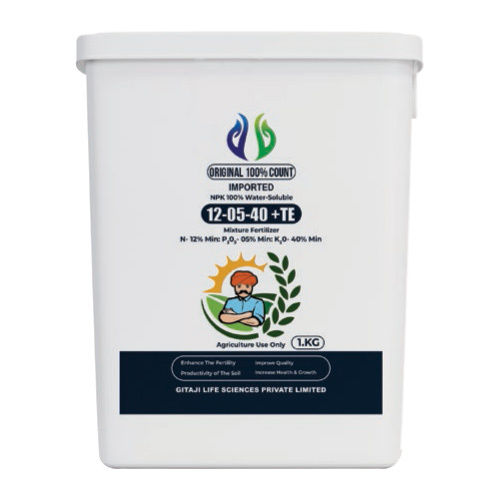 Npk-12-05-40 Water Soluble Mixture Fertilizer - Application: Agriculture