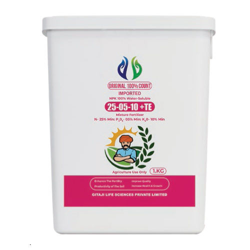 Npk-25-05-10- Water Soluble Mixture Fertilizer - Application: Agriculture