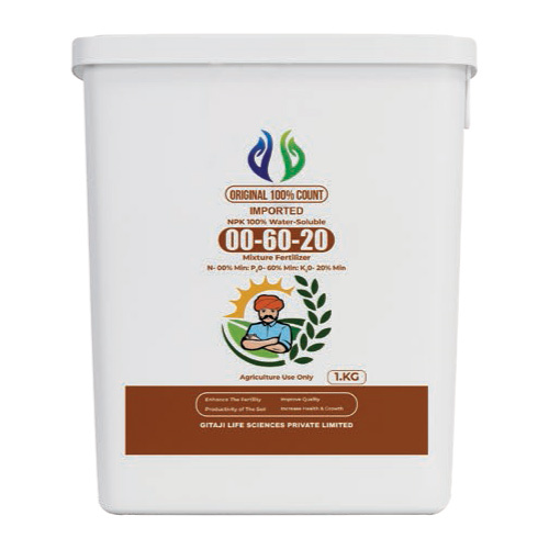 NPK-00-60-20 High-Phosphorus, Potassium-Rich, Water-Soluble Mixture Fertilizer