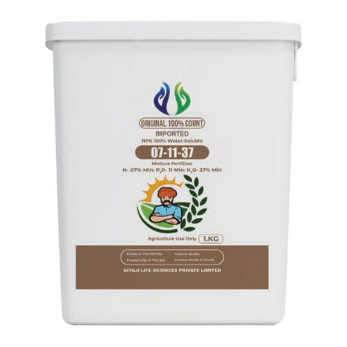 Npk-07-11-37 Water Soluble Mixture Fertilizer Application: Agriculture