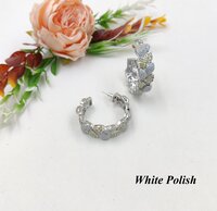 Curvy Shaped American Diamond Earring