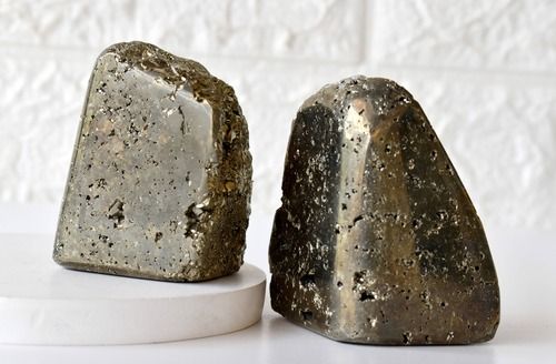 Pyrite Druzy Freeform Crystal, Large Apatite Stone