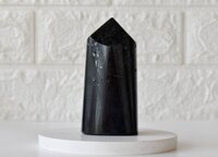 Polished Black Tourmaline Points, Pointed Black Tourmaline Crystal