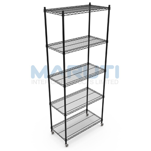 18 x 36 5 Tiers Black Wire Shelving