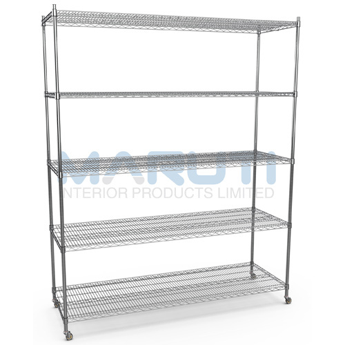 24 x 48 5 Tiers Chrome Wire Shelving