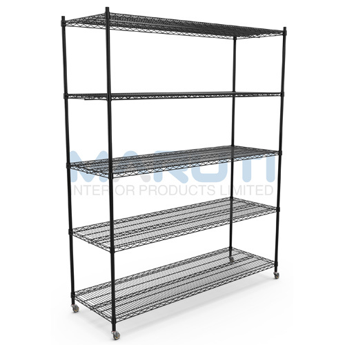 24 x 36 5 Tiers Black Wire Shelving