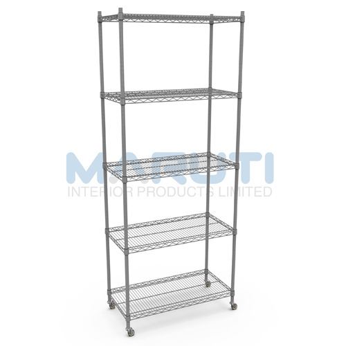 18 x 72 5 Tiers Grey Wire Shelving