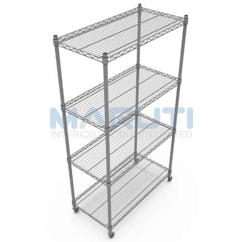 18 x 72 4 Tiers Grey Wire Shelving