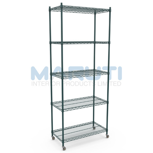 18 x 60 5 Tiers Green Wire Shelving