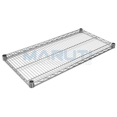 Silver 18 X 48 Wire Shelving Chrome