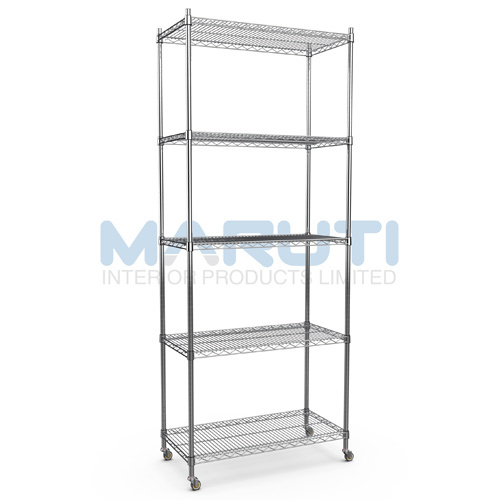 18 x 48 5 Tiers Chrome Wire Shelving