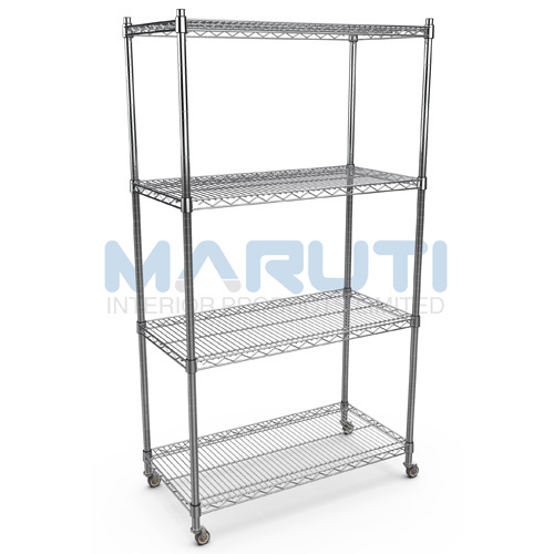 18 x 48 4 Tiers Chrome Wire Shelving