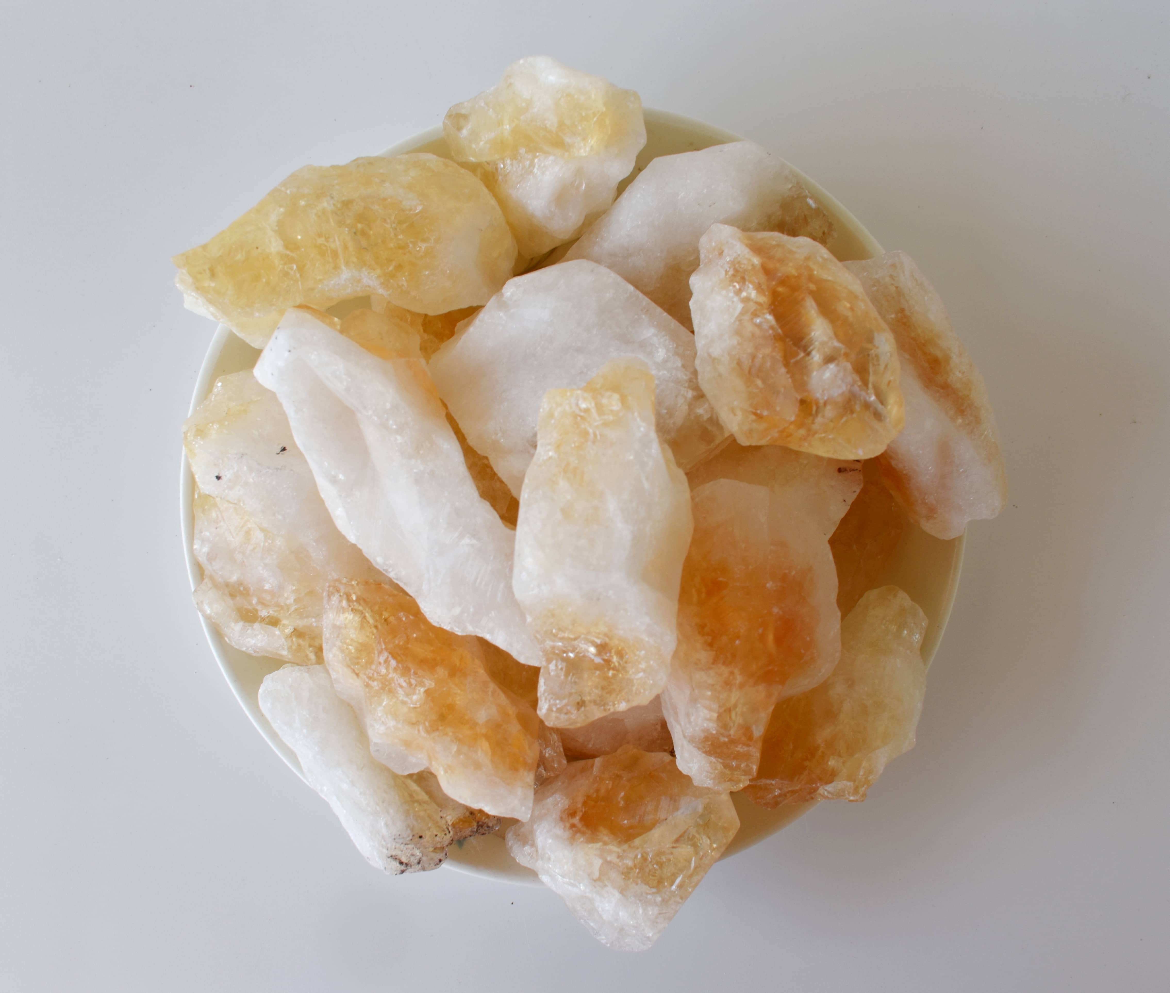 Natural Large Citrine Points, Natural Bulk Crystals