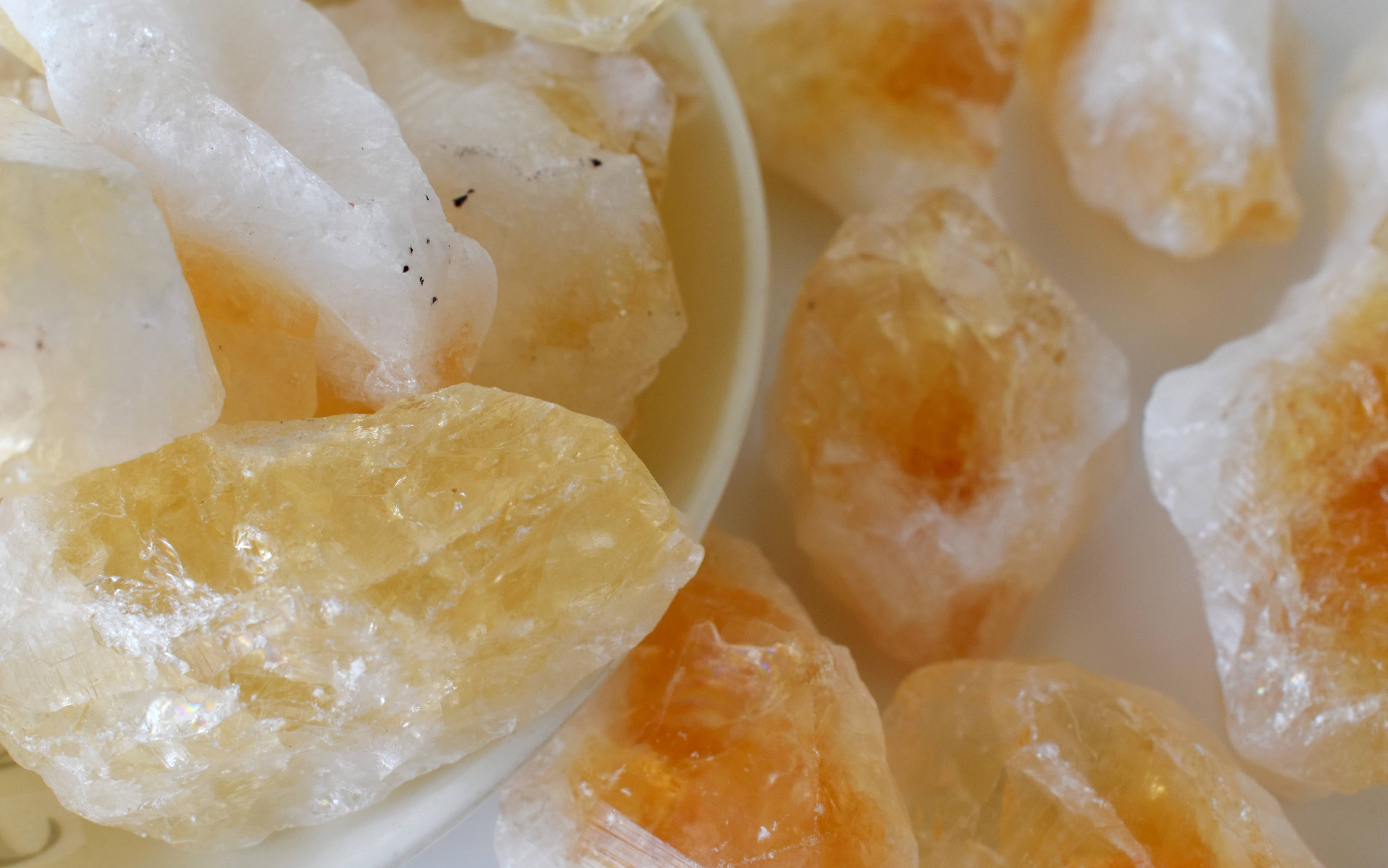 Natural Large Citrine Points, Natural Bulk Crystals