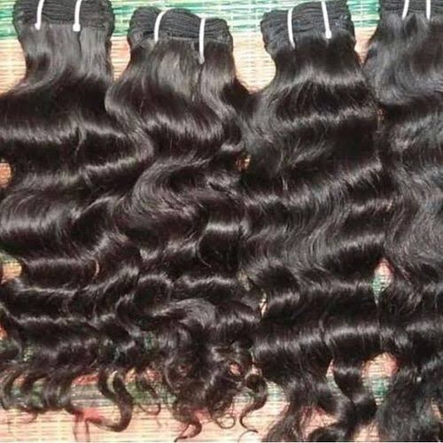 Natural Wavy Hair - 100% Raw Indian Unprocessed Quality Hair, 20 Inches Long, Remy Human Hair with Four-Year Warranty