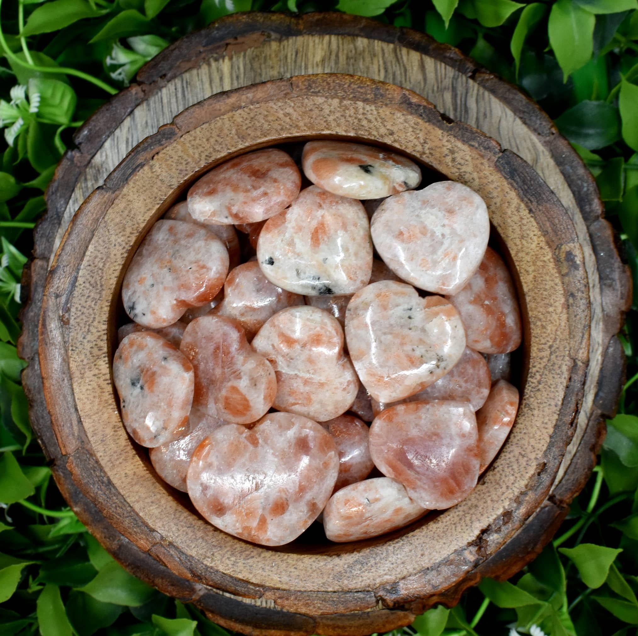 Sunstone Puffy Mini Hearts Crystal Heart