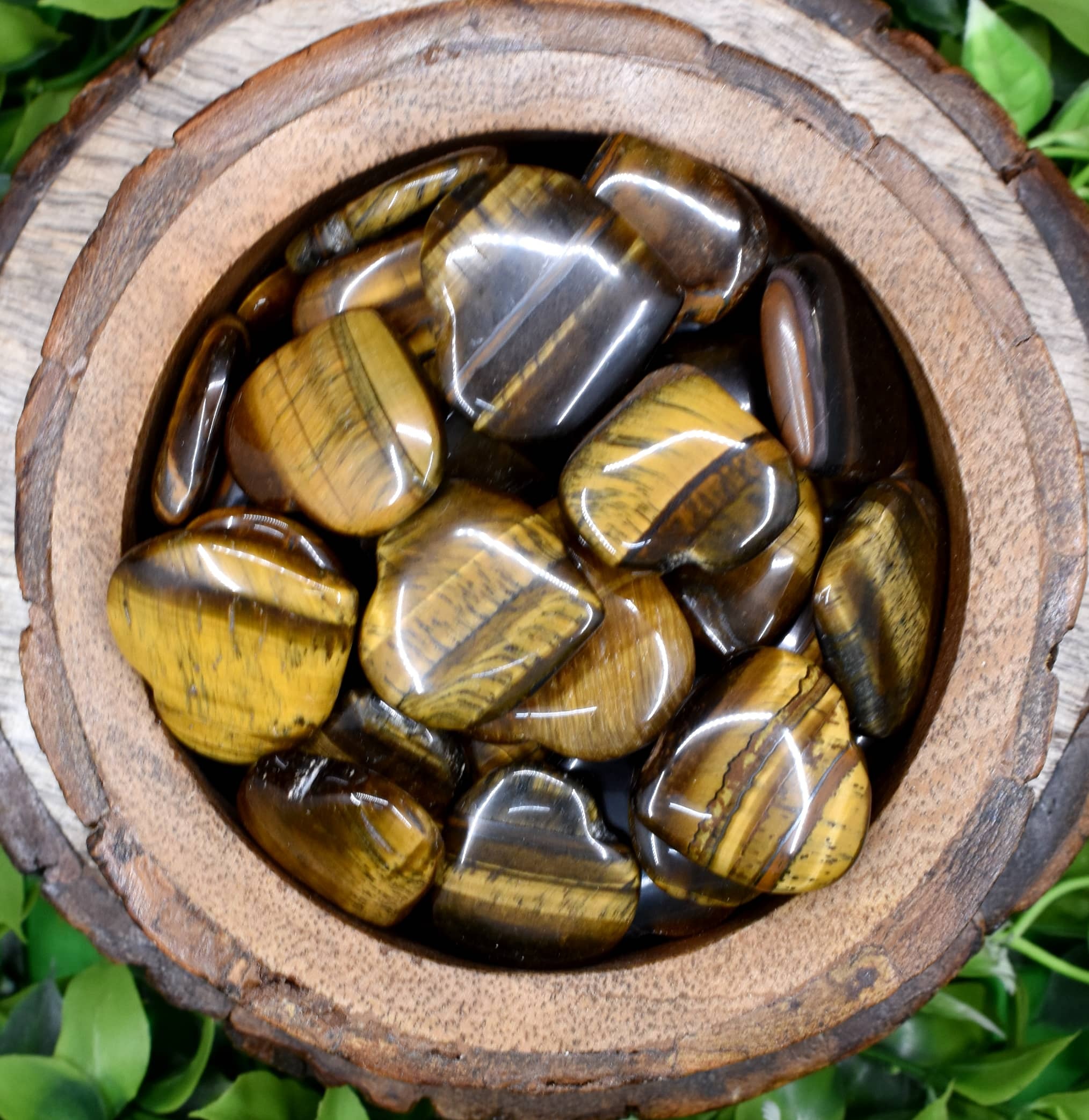 Tiger Eye Puffy Mini Hearts Heart Crystal