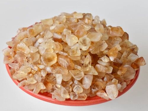 Citrine Gemstone Chips, Loose Mini Crystal Chip Bags