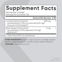 Sports Research Turmeric Curcumin C3 Complex - Softgels 120 Count