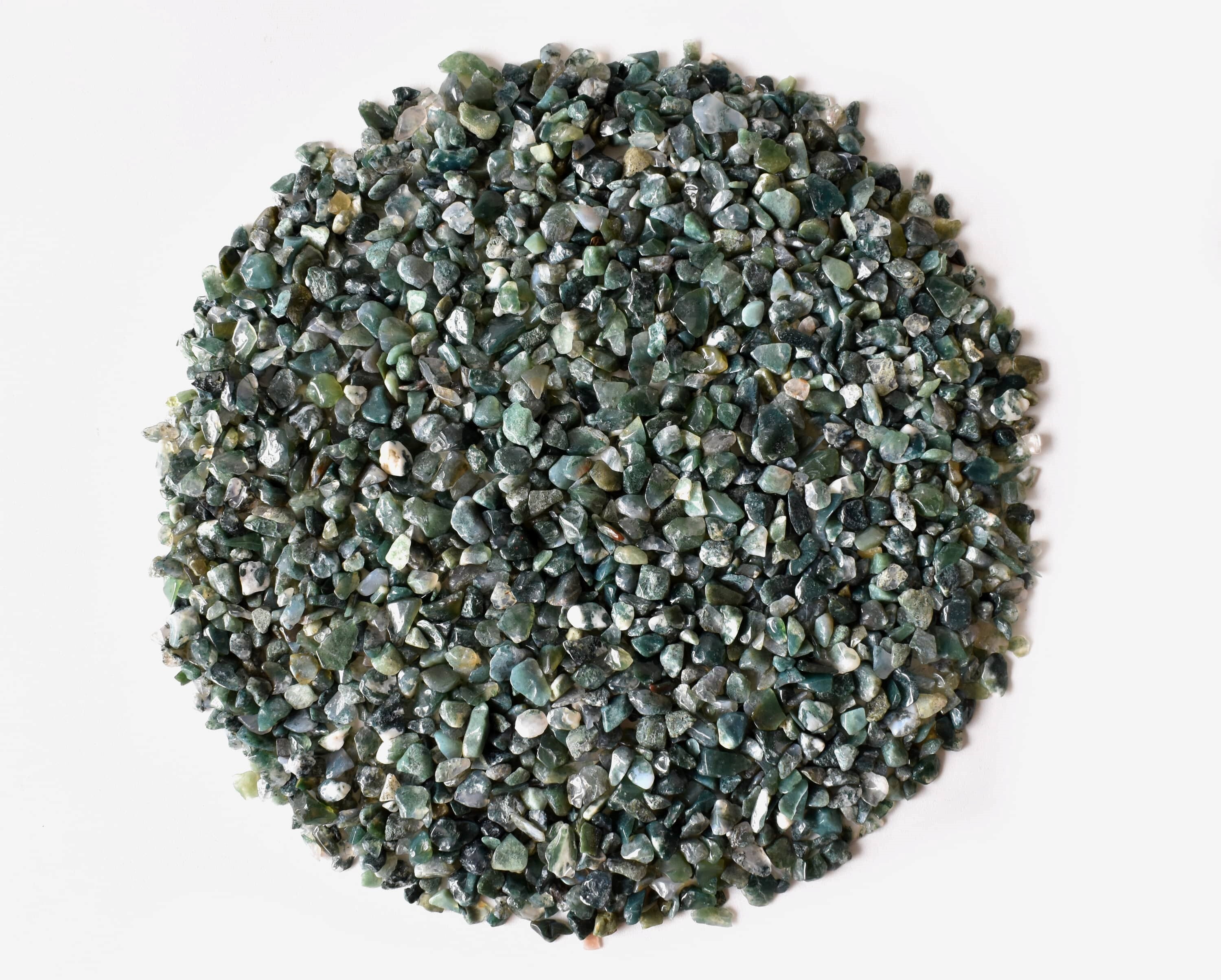 Moss Agate Gemstone Chips Loose Crystal Chips