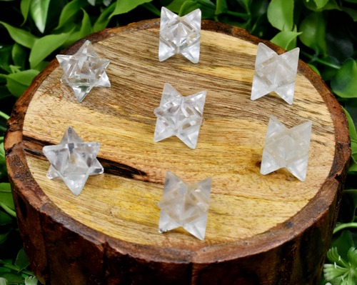 Crystal Quartz Crystal Merkaba Stars, Crystal Grid, Energy Healing Sacred Geometry Stars