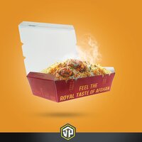Customized Biryani Packaging Boxes - Paper, 7x5 Inches, Rectangular Shape | High-quality Food-grade Material, Glossy Lamination, Uv Offset Printing, Vibrant Custom Designs, Ideal For Restaurants And Takeout