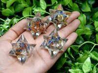 7 Chakra Crystal Merkaba Stars, Crystal Grid, Energy Healing Sacred Geometry Stars