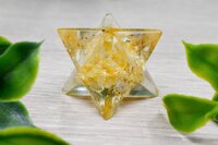 Citrine Crystal Merkaba Stars, Crystal Grid, Energy Healing Sacred Geometry Stars