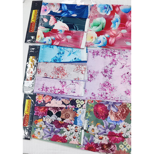 Georgette Chiffon Digital Border Fabric