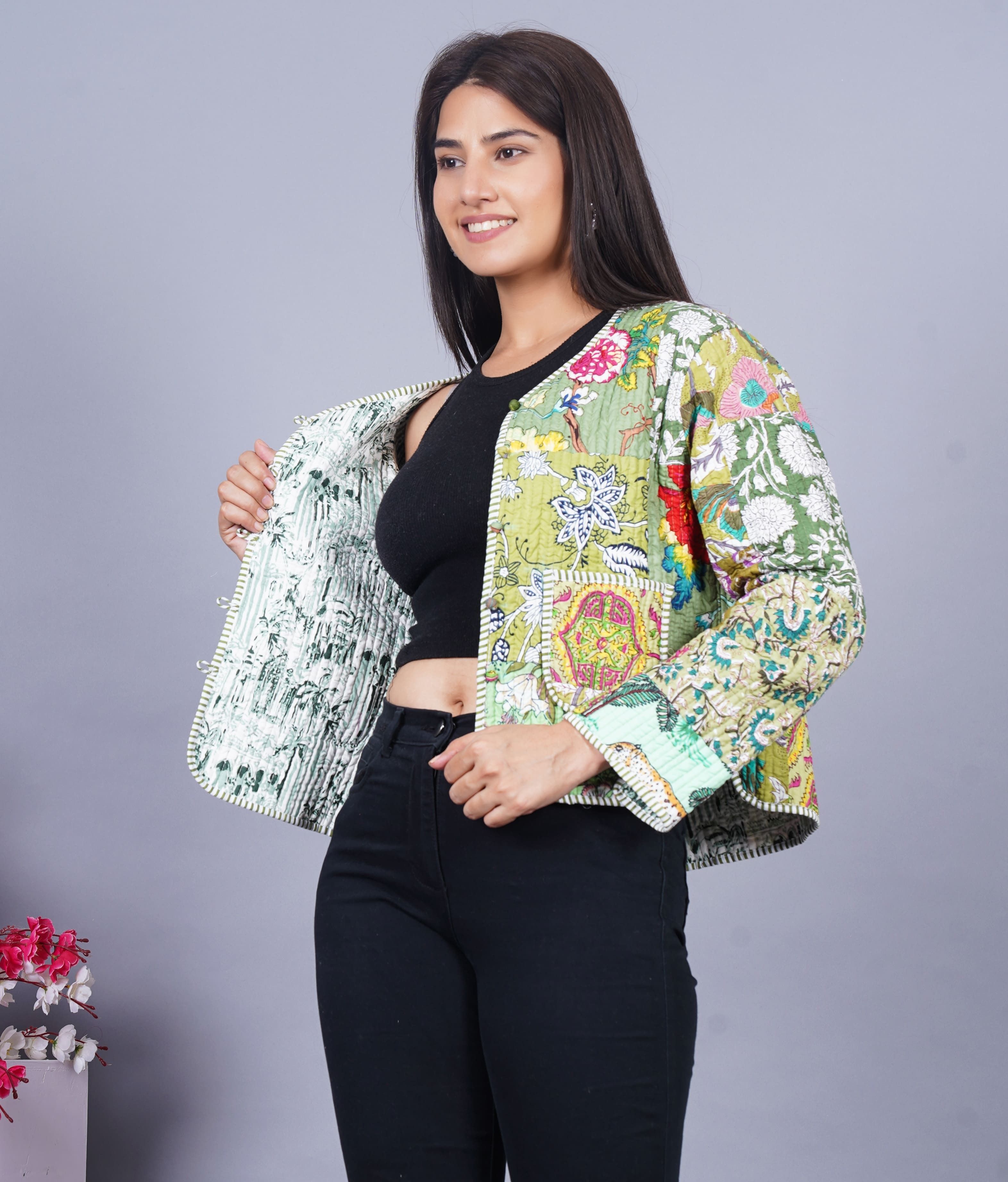 Cotton Quilted Reversible Jacket