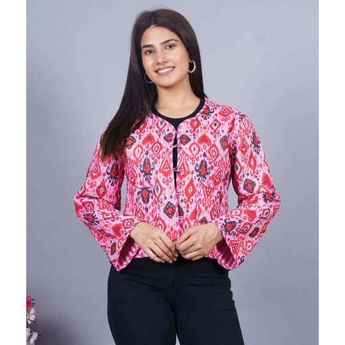 Cotton  Pink  Quilted Reversible Jacket