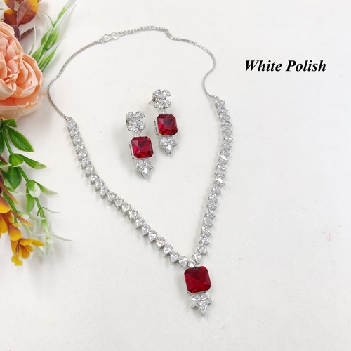 New Fancy  Designer American Diamond Necklace Set