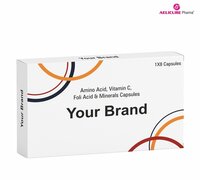 Amino Acid Vitamin C Folic Acid And Minerals Capsules - Best Before: 18 Months