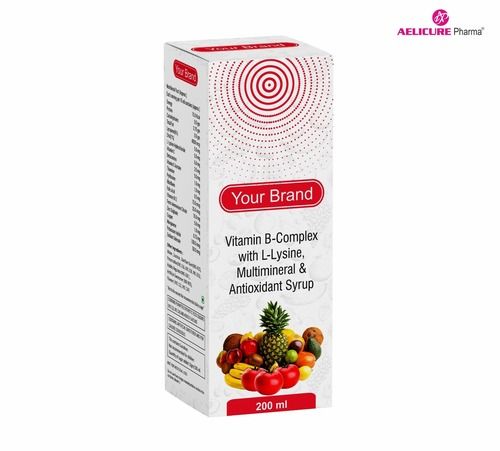 Vitamin B Complex With L Lysin Multiminerals And Antioxidant Syrup Best Before: 18 Months