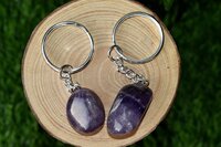 Amethyst Key Chain, Gemstone Keychain Crystal Key Ring