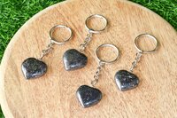 Hematite Key Chain, Gemstone Keychain Crystal Key Ring