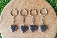 Hematite Key Chain, Gemstone Keychain Crystal Key Ring