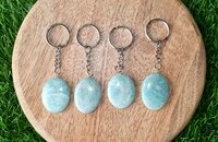 Amazonite Key Chain, Gemstone Keychain Crystal Key Ring