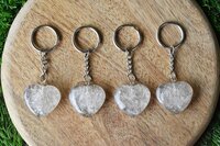 Selenite Key Chain, Gemstone Keychain Crystal Key Ring