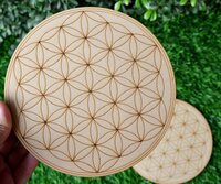 Tree of Life Crystal Grid Board, Wooden Crystal Recharging Plates