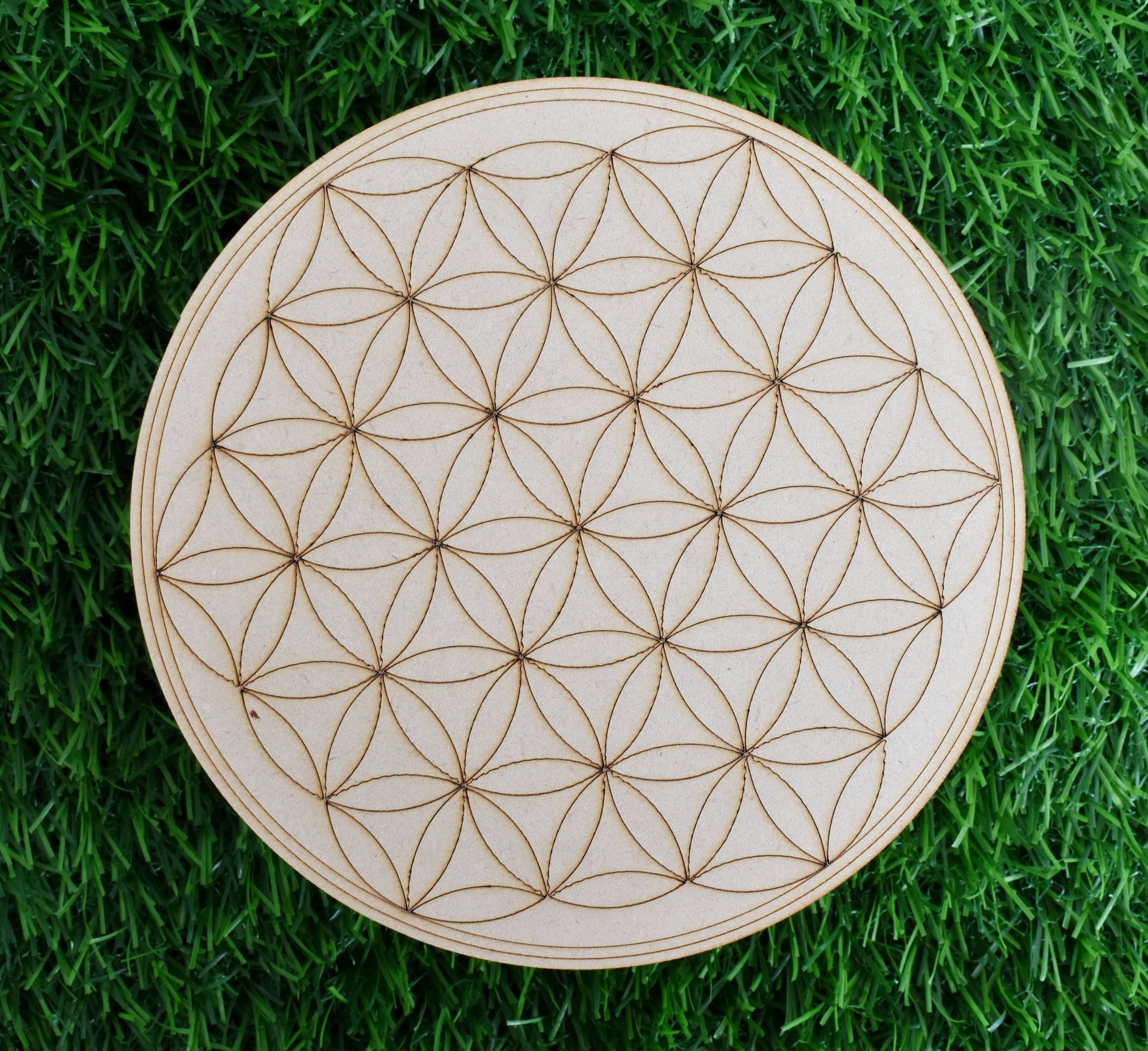 Tree of Life Crystal Grid Board, Wooden Crystal Recharging Plates