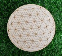 Tree of Life Crystal Grid Board, Wooden Crystal Recharging Plates