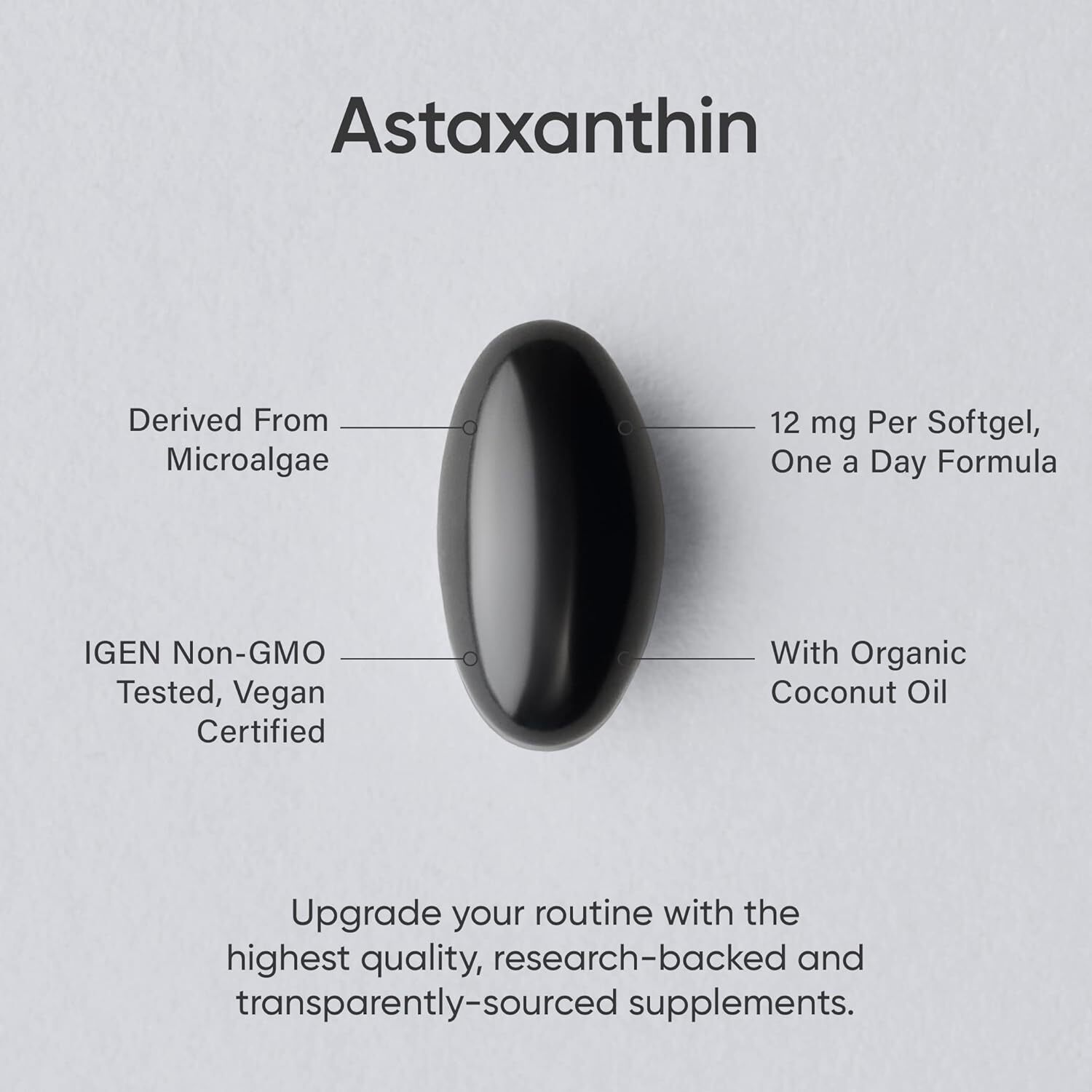Sports Research Astaxanthin Supplement  - 12mg, 60 Count