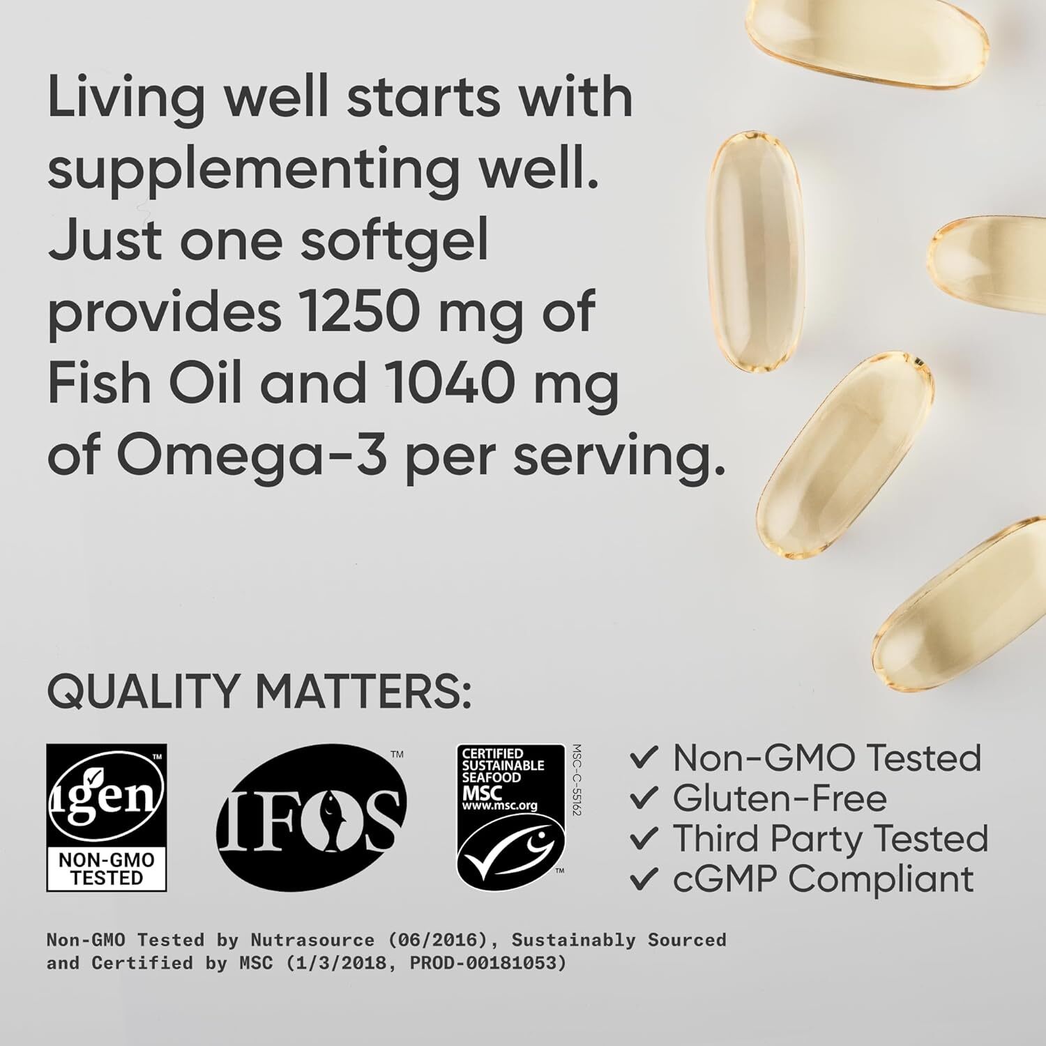 Sports Research Omega 3 Fish Oil 1250 mg, 90 ct